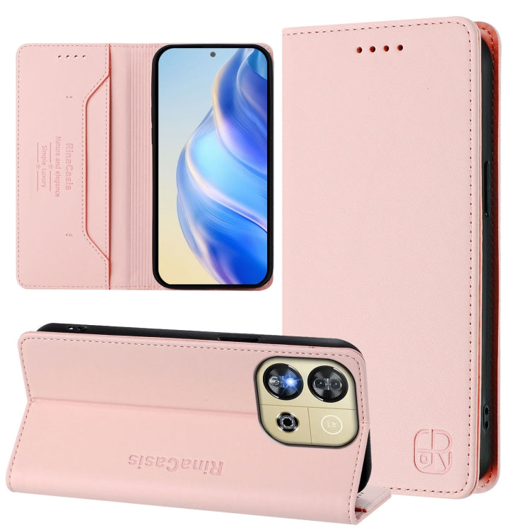RC01 Dual-Folded Magnetic Suction RFID Leather Phone Case, For Oukitel C59 / C59 Pro, For Oukitel C57 / C57S / C57 Pro, For Oukitel C53