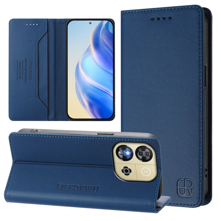 RC01 Dual-Folded Magnetic Suction RFID Leather Phone Case, For Oukitel C59 / C59 Pro, For Oukitel C57 / C57S / C57 Pro, For Oukitel C53