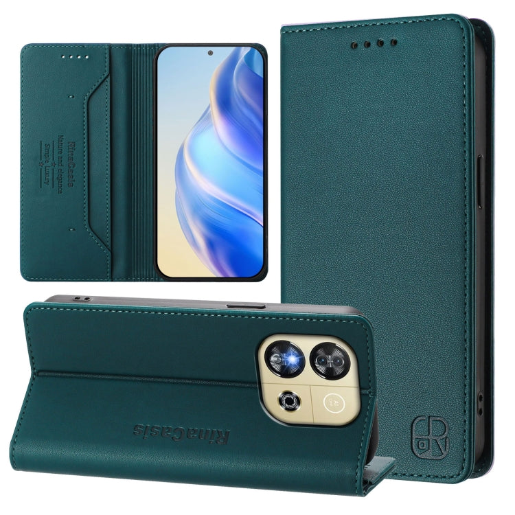 RC01 Dual-Folded Magnetic Suction RFID Leather Phone Case, For Oukitel C59 / C59 Pro, For Oukitel C57 / C57S / C57 Pro, For Oukitel C53