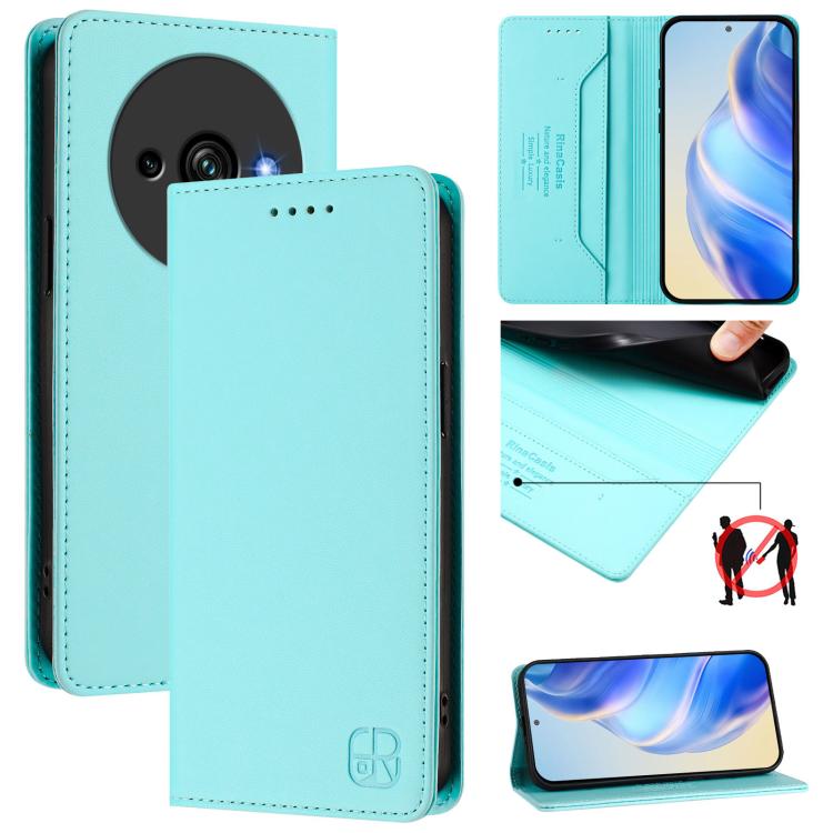 RC01 Dual-Folded Magnetic Suction RFID Leather Phone Case, For Oukitel C59 / C59 Pro, For Oukitel C57 / C57S / C57 Pro, For Oukitel C53