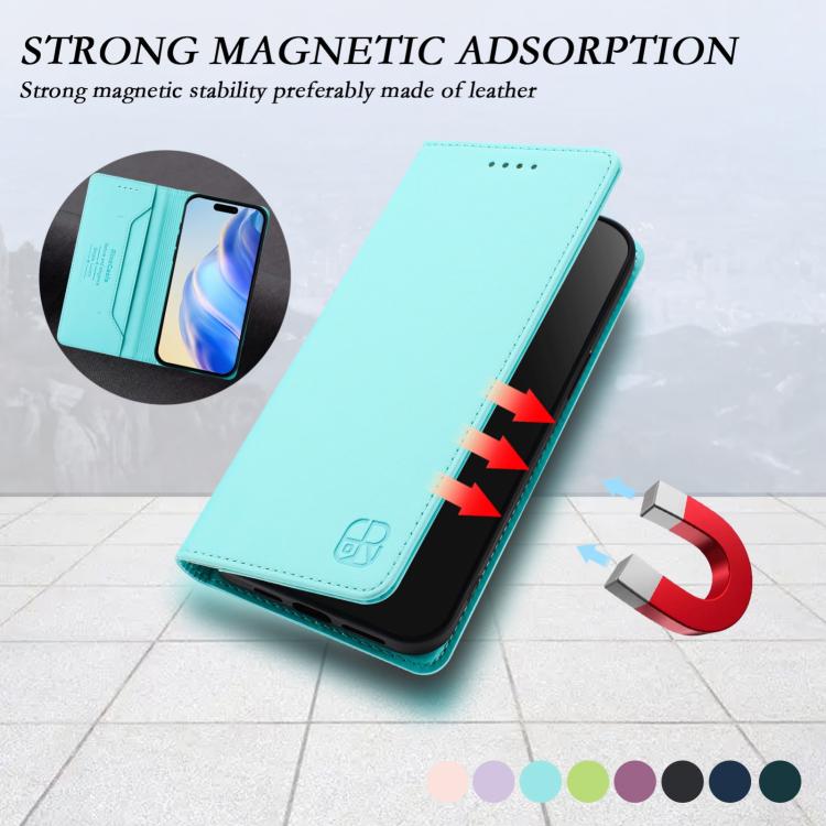 RC01 Dual-Folded Magnetic Suction RFID Leather Phone Case, For Oukitel C59 / C59 Pro, For Oukitel C57 / C57S / C57 Pro, For Oukitel C53