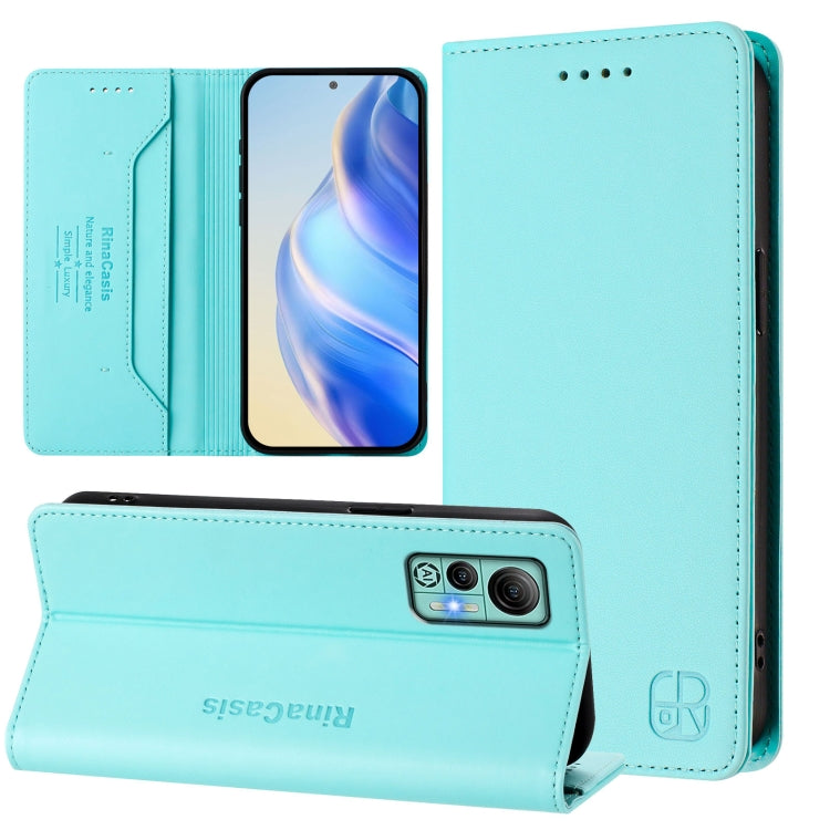 RC01 Dual-Folded Magnetic Suction RFID Leather Phone Case, For Ulefone Note 16 Pro, For Ulefone Note 14