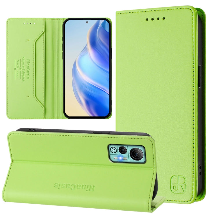 RC01 Dual-Folded Magnetic Suction RFID Leather Phone Case, For Ulefone Note 16 Pro, For Ulefone Note 14