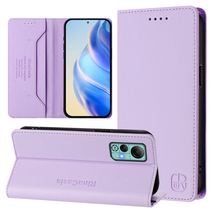 RC01 Dual-Folded Magnetic Suction RFID Leather Phone Case, For Ulefone Note 16 Pro, For Ulefone Note 14
