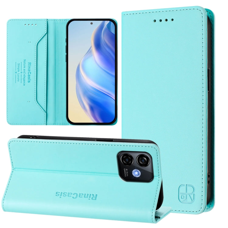 RC01 Dual-Folded Magnetic Suction RFID Leather Phone Case, For Ulefone Note 16 Pro, For Ulefone Note 14