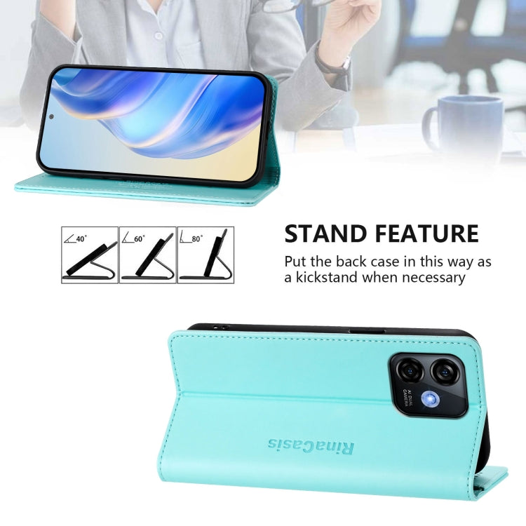 RC01 Dual-Folded Magnetic Suction RFID Leather Phone Case, For Ulefone Note 16 Pro, For Ulefone Note 14