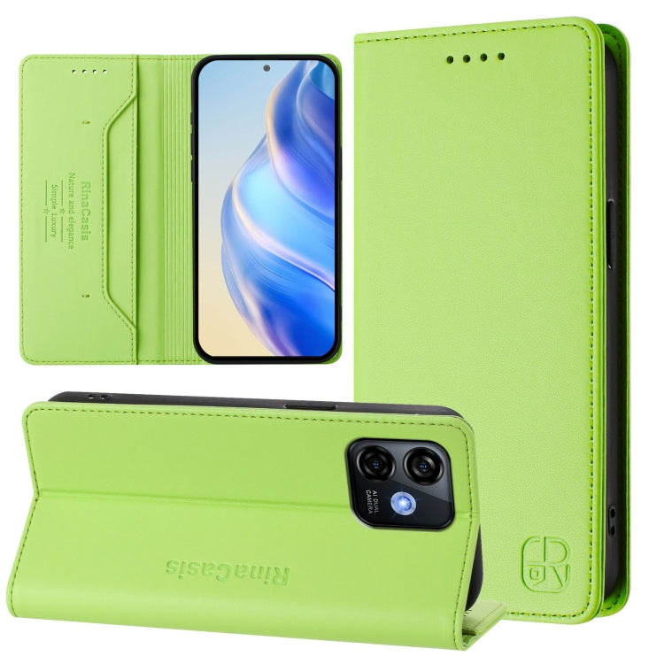 RC01 Dual-Folded Magnetic Suction RFID Leather Phone Case, For Ulefone Note 16 Pro, For Ulefone Note 14