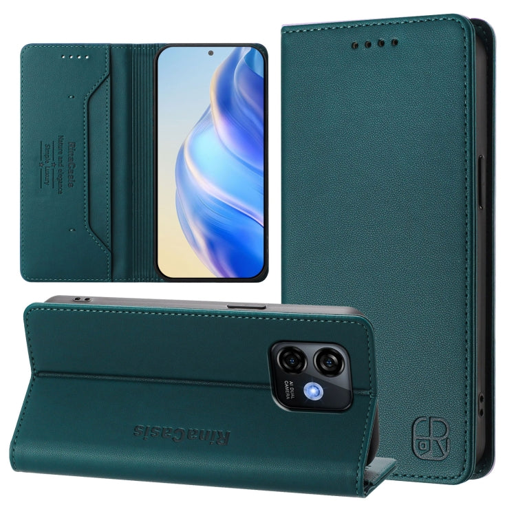 RC01 Dual-Folded Magnetic Suction RFID Leather Phone Case, For Ulefone Note 16 Pro, For Ulefone Note 14