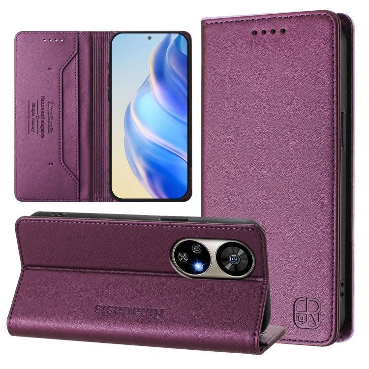 RC01 Dual-Folded Magnetic Suction RFID Leather Phone Case, For Ulefone Note 20 Pro, For Ulefone Note 17 Pro, For Ulefone Note 18 Ultra 5G