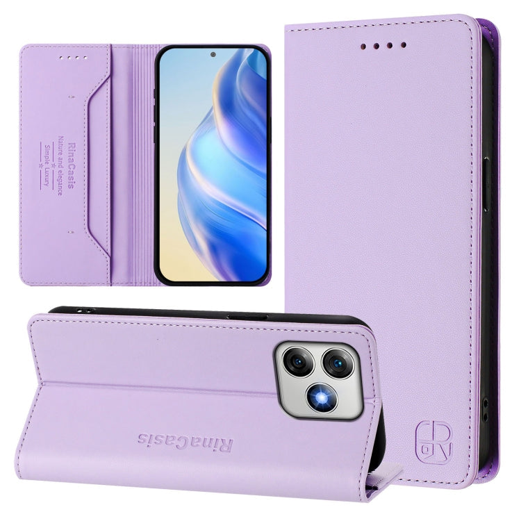 RC01 Dual-Folded Magnetic Suction RFID Leather Phone Case, For Ulefone Note 20 Pro, For Ulefone Note 17 Pro, For Ulefone Note 18 Ultra 5G