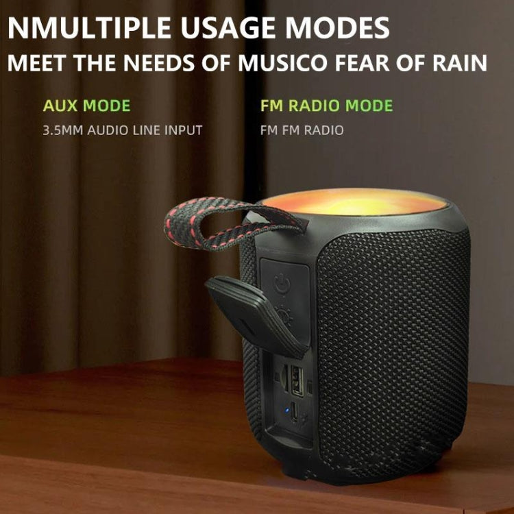 T&G TG-443 Outdoor Portable Colorful Wireless Bluetooth Speaker(Black)