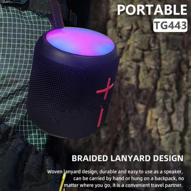 T&G TG-443 Outdoor Portable Colorful Wireless Bluetooth Speaker(Black)