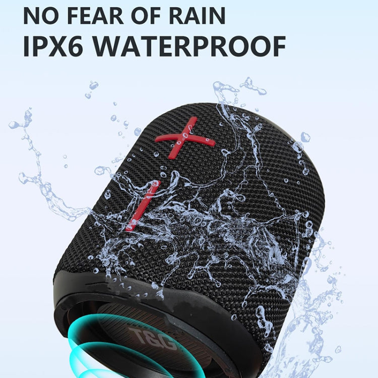 T&G TG-443 Outdoor Portable Colorful Wireless Bluetooth Speaker(Black)