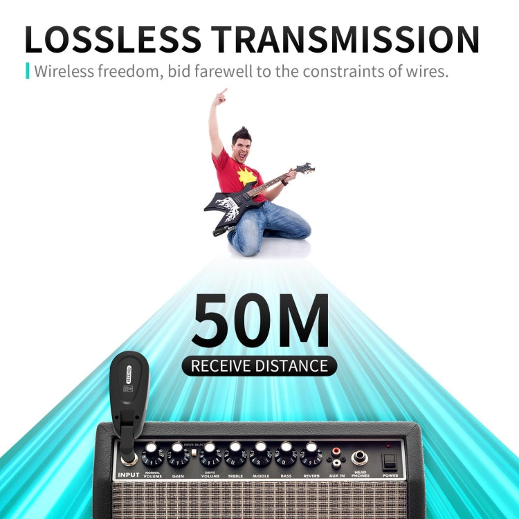 XTUGA JTSY23 UHF Wireless Guitar Receiver Pickup Adapter(Black)
