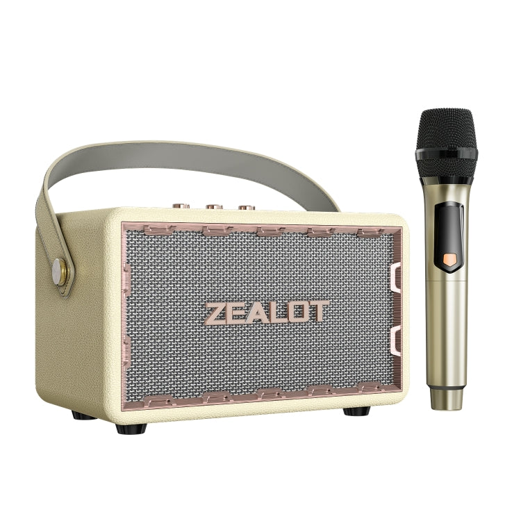 Zealot MT01M Retro Card Portable Wireless Bluetooth Speaker with Microphone(White)