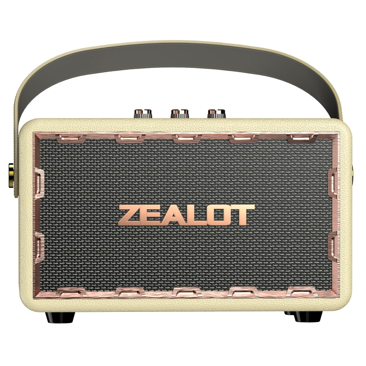 Zealot MT01M Retro Card Portable Wireless Bluetooth Speaker with Dual Microphones(White)