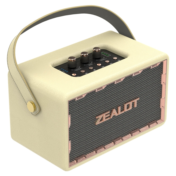 Zealot MT01M Retro Card Portable Wireless Bluetooth Speaker with Dual Microphones(White)