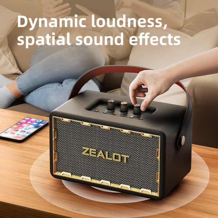 Zealot MT01M Retro Card Portable Wireless Bluetooth Speaker with Dual Microphones(White)