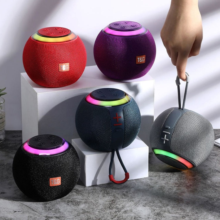 T&G TG683 Mini Portable Outdoor Wireless Bluetooth Speaker with LED Atmosphere Light(Black)