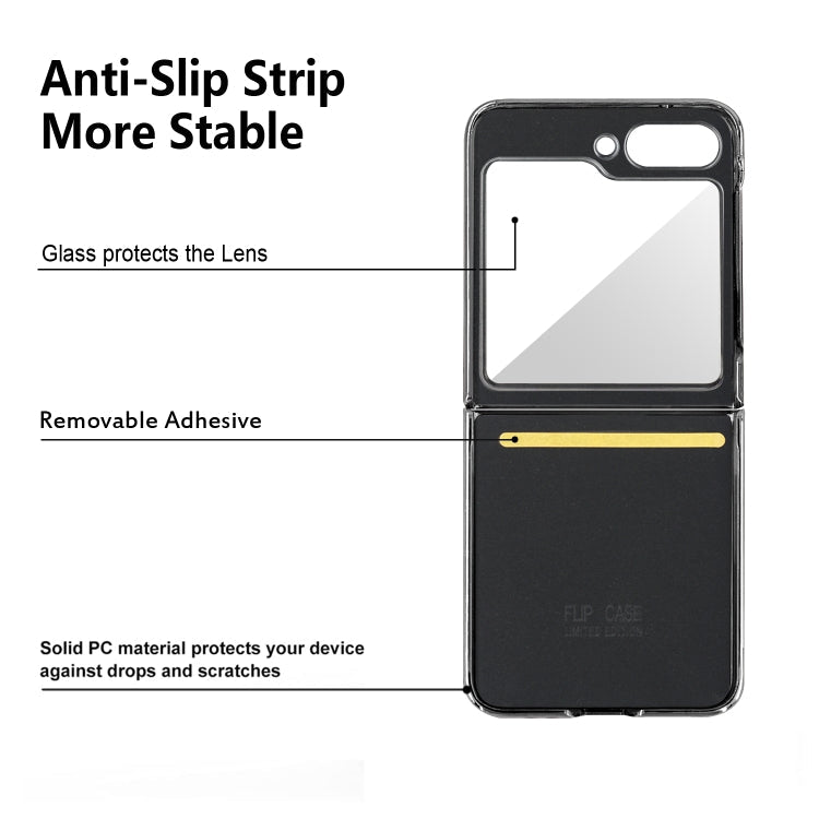 For Samsung Galaxy Z Flip5 VIETAO Crazy Horse Texture PU Phone Case(Black)