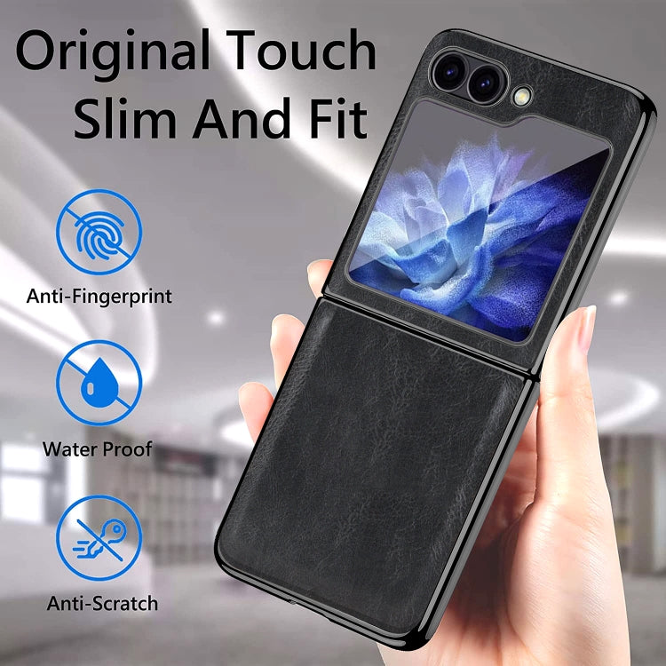 For Samsung Galaxy Z Flip5 VIETAO Crazy Horse Texture PU Phone Case(Green)
