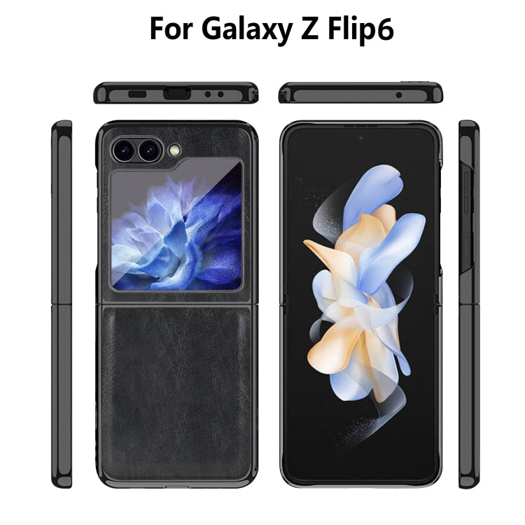 For Samsung Galaxy Z Flip6 / Flip7 FE VIETAO Crazy Horse Texture PU Phone Case(Black)