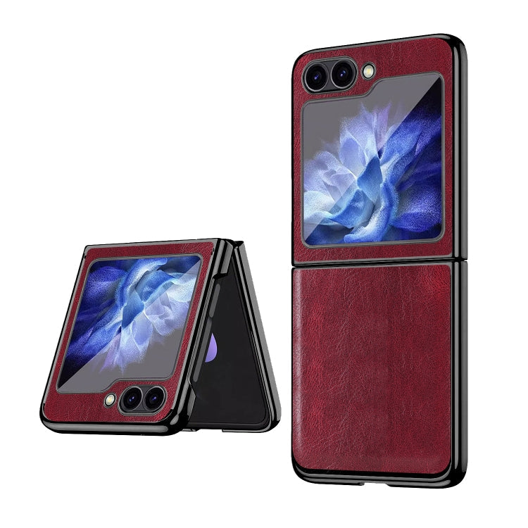 For Samsung Galaxy Z Flip6 / Flip7 FE VIETAO Crazy Horse Texture PU Phone Case(Red)