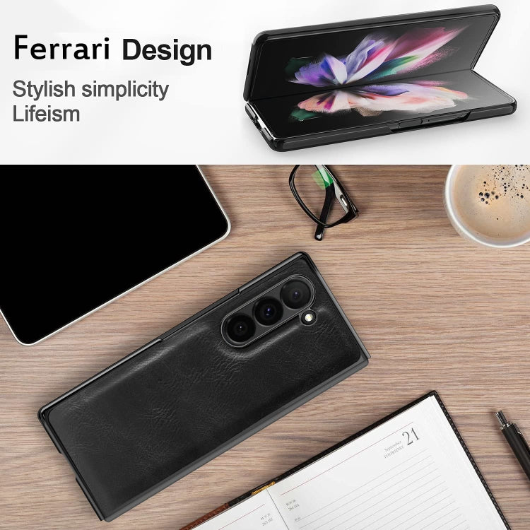 For Samsung Galaxy Z Fold5 VIETAO Crazy Horse Texture PU Phone Case(Green)