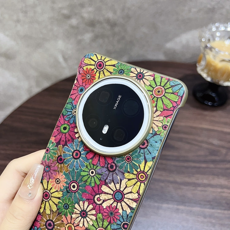 For Huawei Mate 70 Pro / 70 Pro+ Denior A18 Paint MagSafe Phone Case(Green Sunflower)