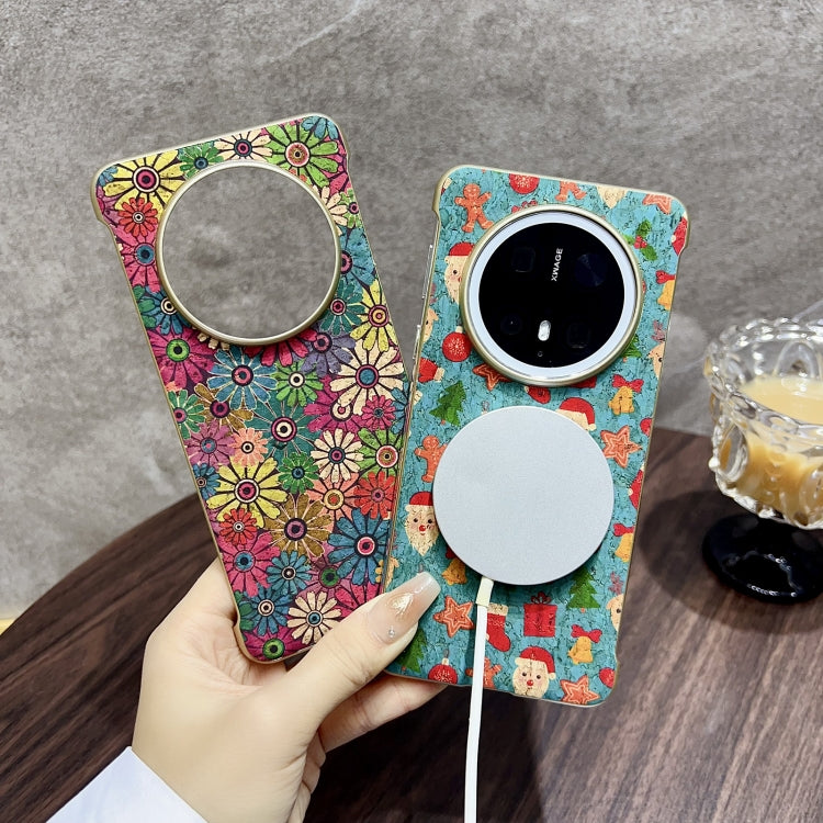 For Huawei Mate 60 Pro Denior A18 Paint MagSafe Phone Case(Blue Butterflies)
