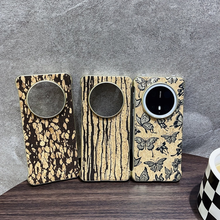 For Huawei Mate 60 Pro Denior A18 Paint MagSafe Phone Case(Yellow Wood Grain)