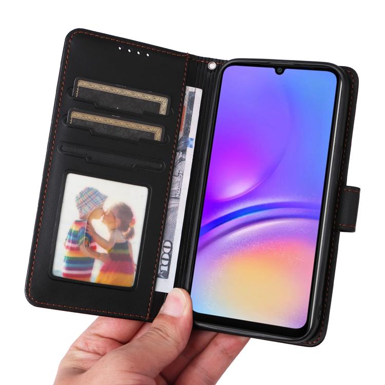 For Samsung Galaxy A06 4G BETOPNICE BN-005 2 in 1 Detachable Imitate Genuine Leather Phone Case(Black)