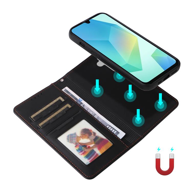 For Samsung Galaxy A16 5G BETOPNICE BN-005 2 in 1 Detachable Imitate Genuine Leather Phone Case(Black)