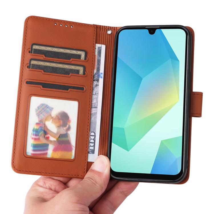 For Samsung Galaxy A16 5G BETOPNICE BN-005 2 in 1 Detachable Imitate Genuine Leather Phone Case(Brown)