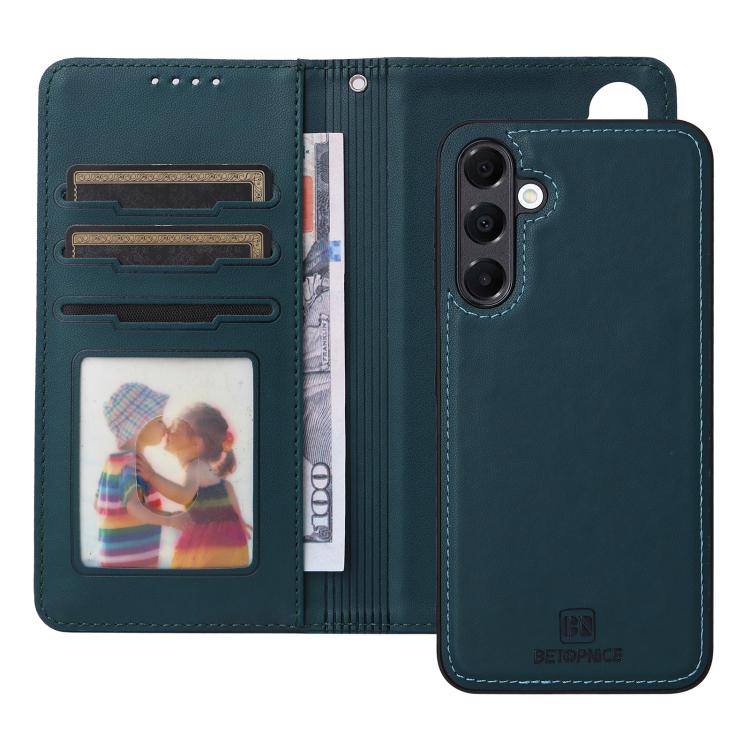 For Samsung Galaxy A16 5G BETOPNICE BN-005 2 in 1 Detachable Imitate Genuine Leather Phone Case(Blue)