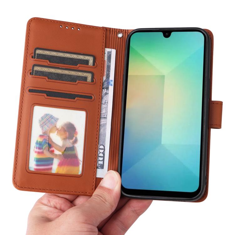 For Samsung Galaxy A26 5G BETOPNICE BN-005 2 in 1 Detachable Imitate Genuine Leather Phone Case(Brown)