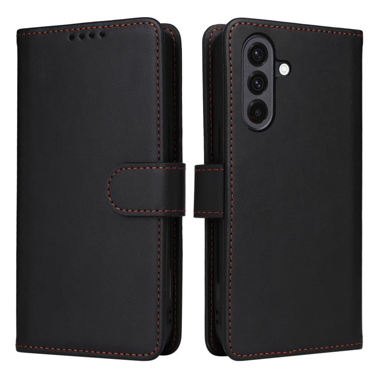 For Samsung Galaxy A36 5G BETOPNICE BN-005 2 in 1 Detachable Imitate Genuine Leather Phone Case(Black)