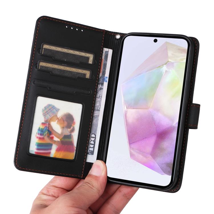For Samsung Galaxy A36 5G BETOPNICE BN-005 2 in 1 Detachable Imitate Genuine Leather Phone Case(Black)