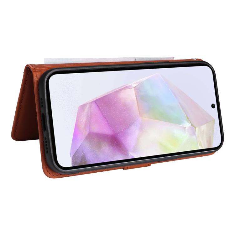 For Samsung Galaxy A36 5G BETOPNICE BN-005 2 in 1 Detachable Imitate Genuine Leather Phone Case(Brown)