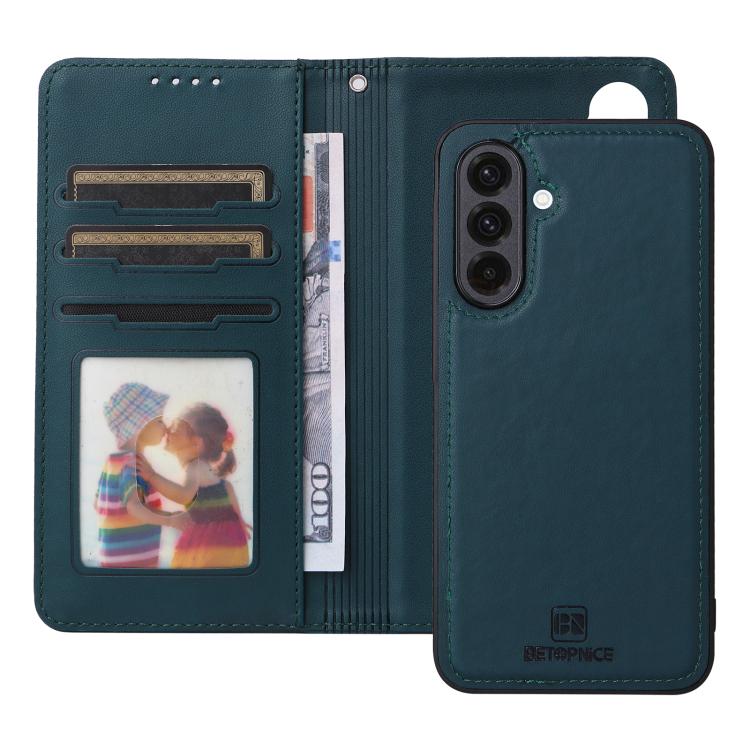 For Samsung Galaxy A36 5G BETOPNICE BN-005 2 in 1 Detachable Imitate Genuine Leather Phone Case(Blue)