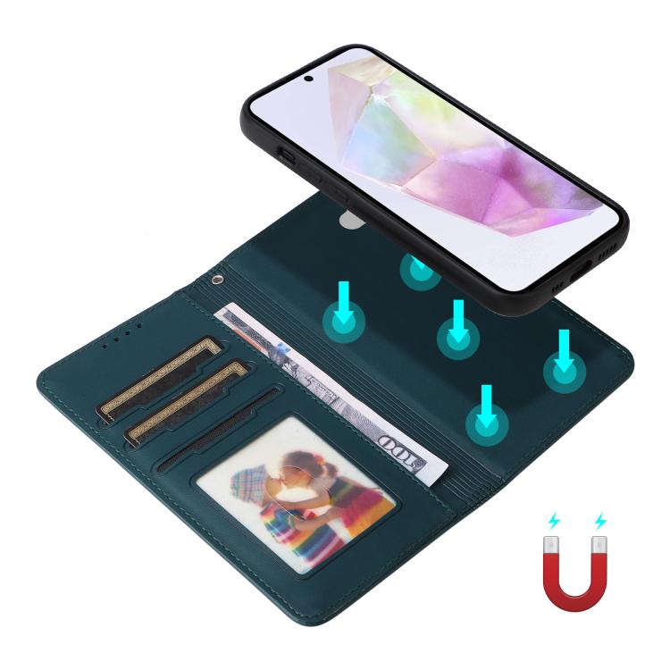 For Samsung Galaxy A36 5G BETOPNICE BN-005 2 in 1 Detachable Imitate Genuine Leather Phone Case(Blue)