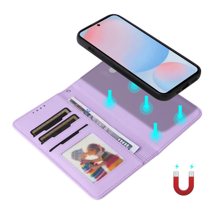 For Samsung Galaxy A56 5G BETOPNICE BN-005 2 in 1 Detachable Imitate Genuine Leather Phone Case(Light Purple)
