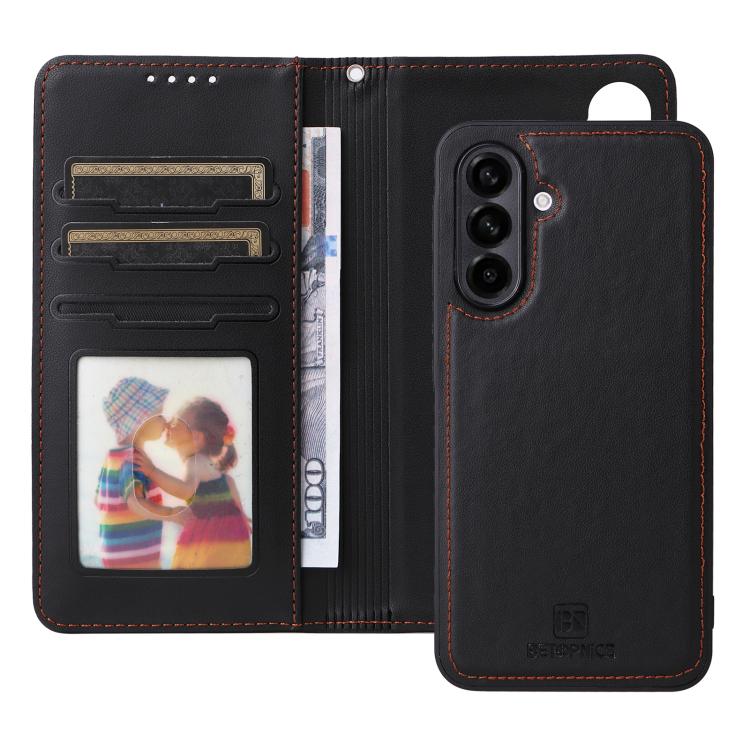For Samsung Galaxy A56 5G BETOPNICE BN-005 2 in 1 Detachable Imitate Genuine Leather Phone Case(Black)