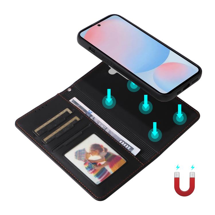 For Samsung Galaxy A56 5G BETOPNICE BN-005 2 in 1 Detachable Imitate Genuine Leather Phone Case(Black)