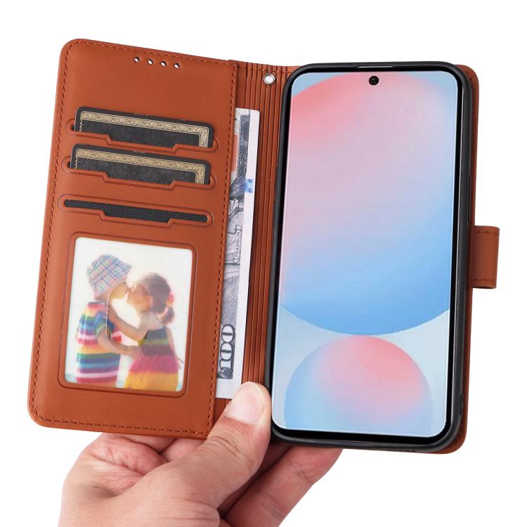 For Samsung Galaxy A56 5G BETOPNICE BN-005 2 in 1 Detachable Imitate Genuine Leather Phone Case(Brown)