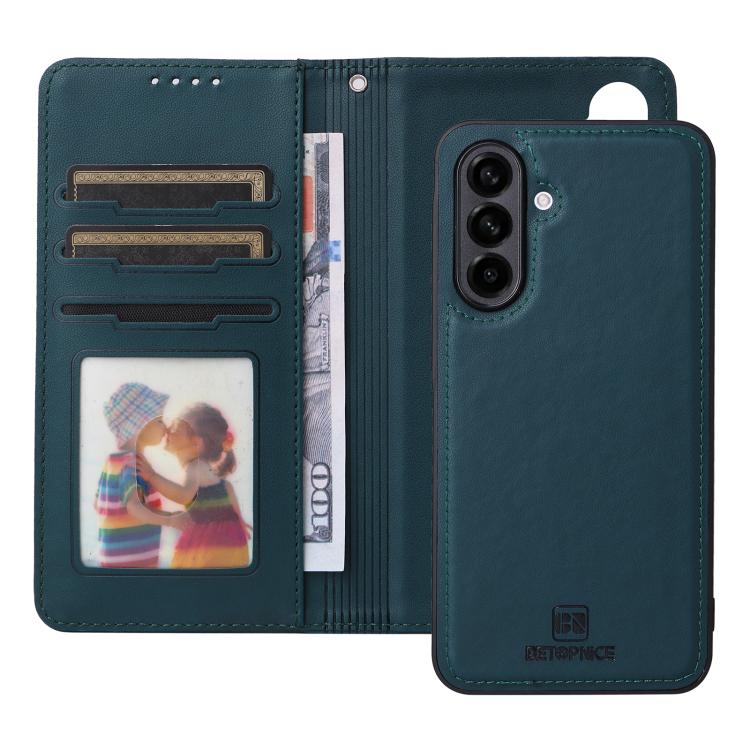 For Samsung Galaxy A56 5G BETOPNICE BN-005 2 in 1 Detachable Imitate Genuine Leather Phone Case(Blue)