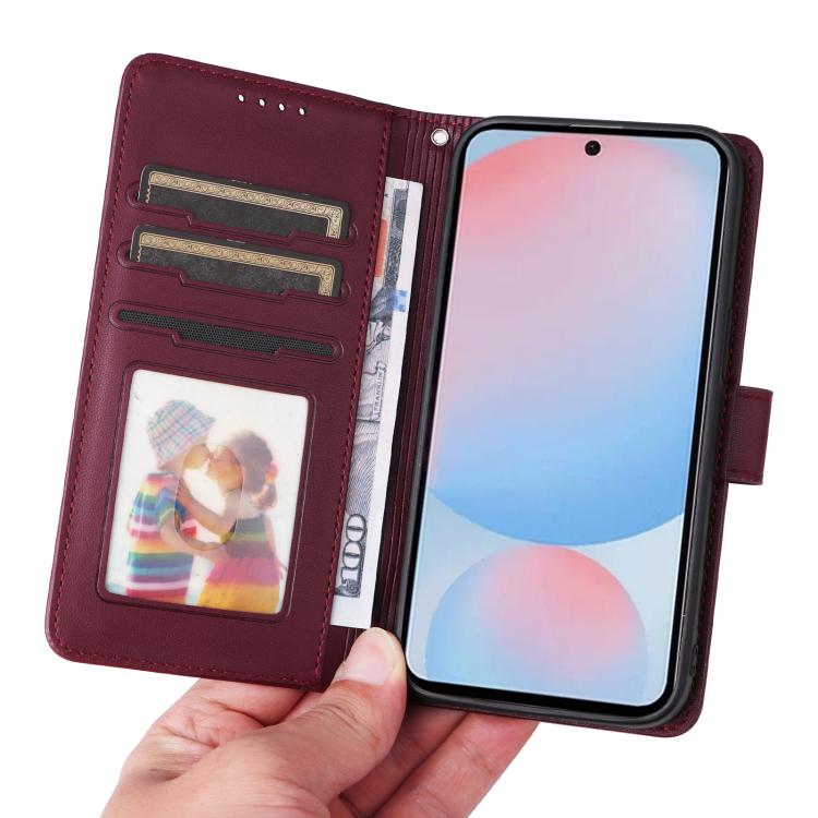 For Samsung Galaxy A56 5G BETOPNICE BN-005 2 in 1 Detachable Imitate Genuine Leather Phone Case(Wine Red)