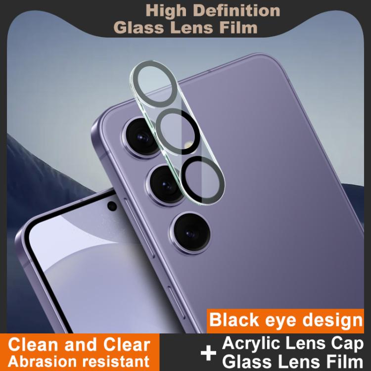 For Samsung Galaxy S25 5G IMAK High Definition Integrated Rear Camera Glass Lens Film, Black Eye Design