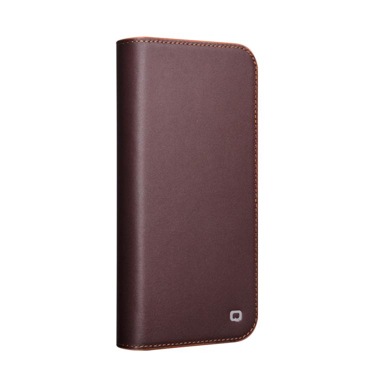 For iPhone 16 Pro Max QIALINO Classic Gen2 Genuine Leather Phone Case(Brown)
