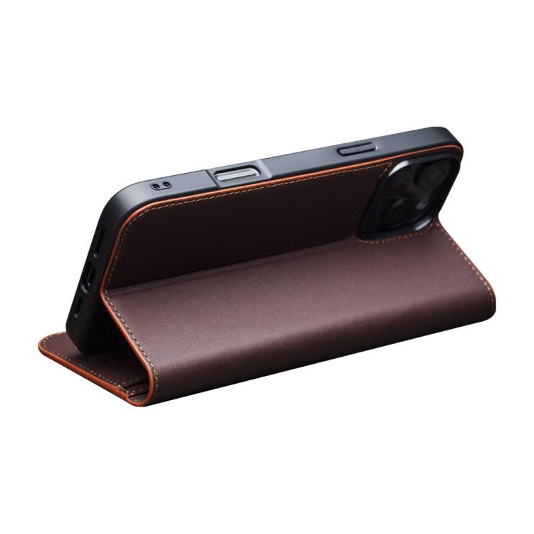 For iPhone 16 Pro QIALINO Classic Gen2 Genuine Leather Phone Case(Brown)